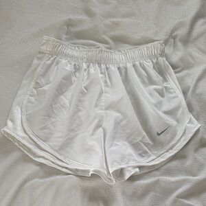 Nike women’s white athletic shorts